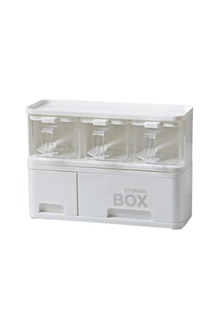 Mutfak Baharat Rafı Biber Çalkayıcılar Pişirme Alet Tuz Domuzları Çeşni Kavanoz Depolama Konteyneri Baharat Kutusu Cruet Şişe Organizatör Tuz Domuzları, Mahzenler Ve Sunucular 3