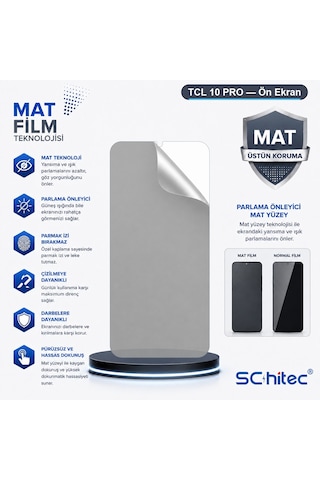 Schitec Tcl 10 Pro Uyumlu Ön Yüzey Mat Hidrojel Ekran Koruyucu 44225181