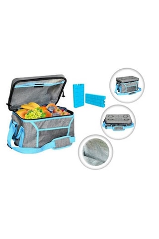 Kale 28 Lt Katlanır Eva Soft Termos Buzluk + 2 Adet Buz Aküsü Gri