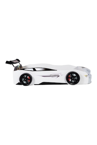 Beyaz Arabalı Yatak Sport Mst Işıklı +otopedik Yatak 90x190 Cm
