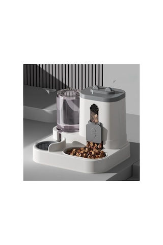 Kedi & Köpek Mama Ve Su Kabı 2.2l Mama + 800 Ml Su Hazneli Standlı Pratik Ve Hijyenik Besleme Seti