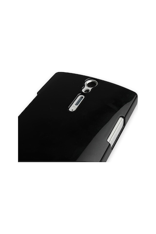 Nillkin Xperia S İle Uyumlu Parlak Sert Kauçuk Kılıf Siyah Renk