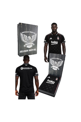 Beşiktaş Lisanslı Adidas Forma Kişiye Özel Tasarım Kutu Siyah-beyaz