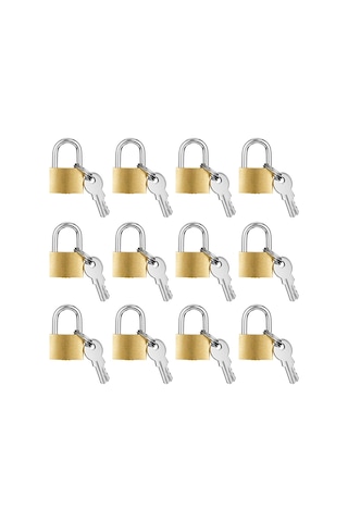 Mufunye Mini Kilit Küçük Kilit 2 Anahtarlı Katı Pirinç Kilitler Bagaj Kilidi, Sırt Çantası, Spor Salonu Dolabı Kilidi, Bavul Kilidi, Sınıf Eşleştirme Oyunu Ve Daha Fazlası İçin 12 Parça