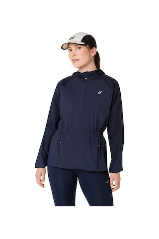 Asics Road Packable Kadın Lacivert Koşu Ceket 2012d076-400 Mavi