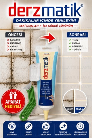 Krem Derz Dolgu 300 Gr Seramik Fayans Derz Yenileme Tamir Dolgusu + Derz Kazıma Aparatı Hediyeli