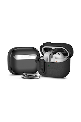Samsung Galaxy Buds 3 Fe / Buds 3 Pro / Buds 3 İle Uyumlu Kılıf Kilitli Tpu Premium Matte Trip Case Koyu Gri