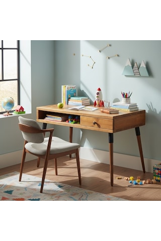 Mobenta Neo Desk: Masif Çalışma Masası 1 Çekmece Ve 1 Laptop Bölmesi - 120 Cm Tk Ahşap