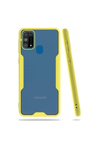Galaxy M31 Kılıf Zore Parfe Kenarları Pastel Renk Silikon Kılıf