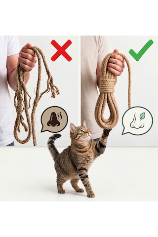 Kedi Tırmalama İpi - 8mm Jüt Halat X 25 Metre