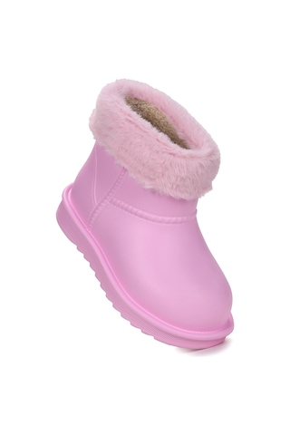 Kiko Kids Geta Su Geçirmez İçi Kürklü Kız Çocuk Eva Yağmur Kar Çizme Pembe Pembe