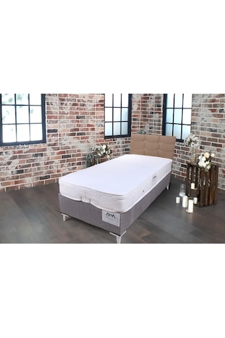 Azrayatakmobilya Tek Kişilik Yatak+Baza + Başlık Basic 90 x 190 CM