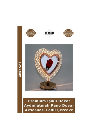 Premium Işıklı Dekor Aydınlatmalı Pano Duvar Aksesuarı Ledli Çerceve