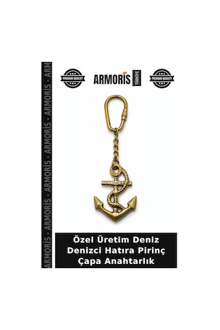 Özel Üretim Deniz Denizci Hatıra Pirinç Çapa Anahtarlık