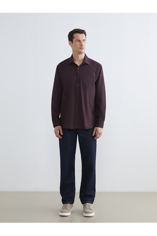 Lcwaıkıkı Classic Bordo Regular Fit Erkek Gömlek