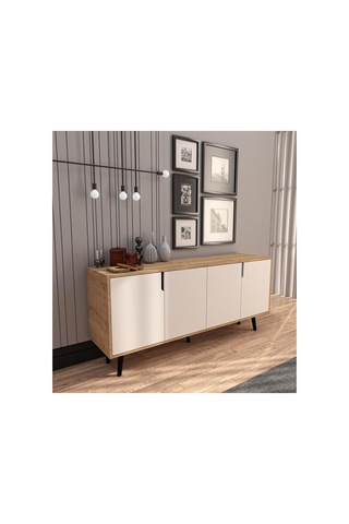 Vm Vertex Mobilya Latina Modern Konsol 180 Cm Safir Meşe - Beyaz Safir Meşe-beyaz 45 X 180 Sku: Smgstk285fc54253 Açık Bej