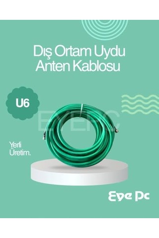 Eye Pc 35 Metre Uydu Çanak Anten Lnb Televizyon Tv Sinyal Kablosu 35m / 35m Rg6 U6 /dış Mekan/kalın Diğer