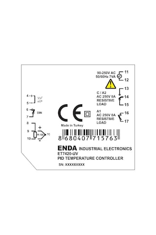 Enda Et7420-230vac ,72x72mm 220vac Kontak/ssr Isı Kontrol