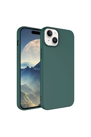 Apple Uyumlu iPhone 15 Plus Kılıf Zore Lsr Lansman Kapak Koyu Yeşil