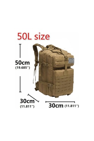 Single Sword 50l Taktik Sırt Çantası Su Geçirmez Askeri Outdoor Kamp Dağcı Çanta Bej