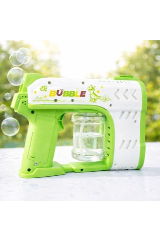 Bubble Blaster Işıklı Ve Müzikli Çift Başlıklı Köpük Tabancası Double Head Bubble Gun - Yeşil