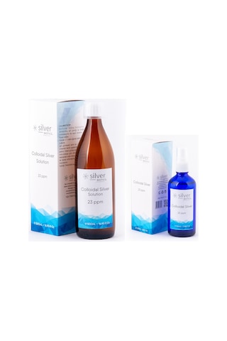 Gümüş Suyu 23 Ppm 500Ml 100Ml Cam Sprey Hydrasense Kolloidal