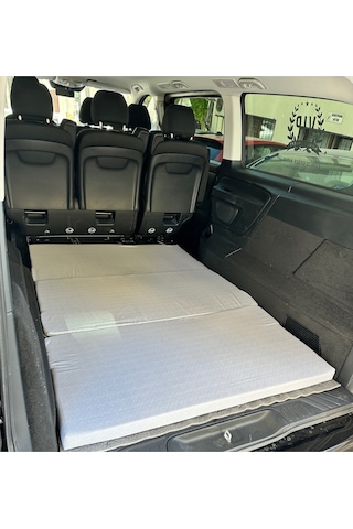 Araç Yatağı Sünger Katlanabilir Oto Yatağı Üniversal 120x180x6 Cm-tesla Ve Birçok Modele Uygun-gri