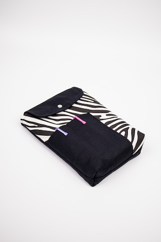 Kitap Defter Tablet Çantası Kanvas Zebra Desenli Organizer 25x30 Cm Kılıf