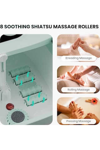 Snailax Shiatsu Isı İle Ayak Masajı, Derin Yoğurma, Sıkıştırma, Titreşim, Plantar Fasiit İçin Ayak Masaj Makinesi, Nöropati, Masa Altında Ayak Isıtıcı, Boyut 13, Hediyeler