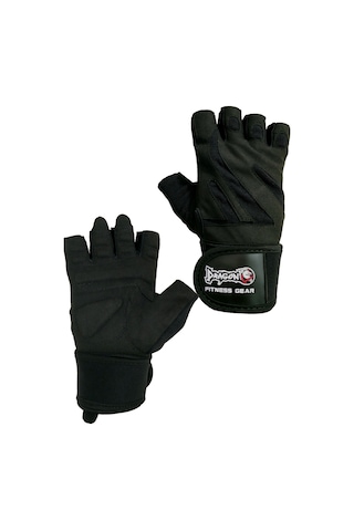 Dragondo W8064 Bilek Destekli Body & Ağırlık & Fitness Eldiveni Siyah
