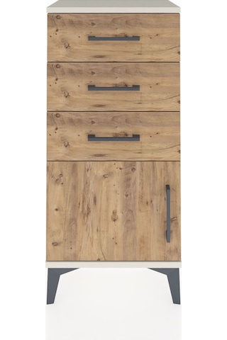 Arges Komodin 3 Çekmeceli Tek Kapaklı 44x30x96 Aytaşı-çam Aytaşı