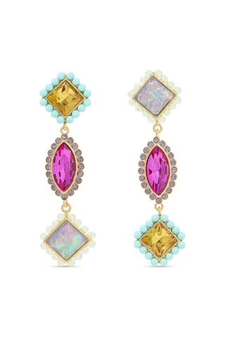 Regency Linear Earrings Kadın Küpe 5x1x0.5 Cm Çok Renkli