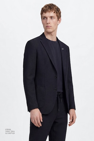 Altınyıldız Collectıon Erkek Lacı Slim Fit Dar Kesim Mono Yaka Torba Cepli Gofre Desenli Esnek Takım Elbise