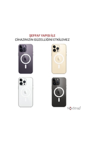 Apple Uyumlu iPhone 14 Pro Kilif 6.1 Inç Seffaf Magsafe Kamera Korumali 556385651