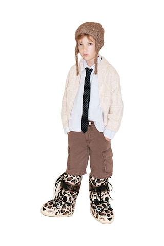 V010 Leopard Bot Kız Çocuk 80d3400300 Moon Boot Icon Junior Animal Boots Çok Renkli