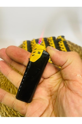 Siyah Plastik Pürmüzlü Çakmak //7cm X 5 Adet