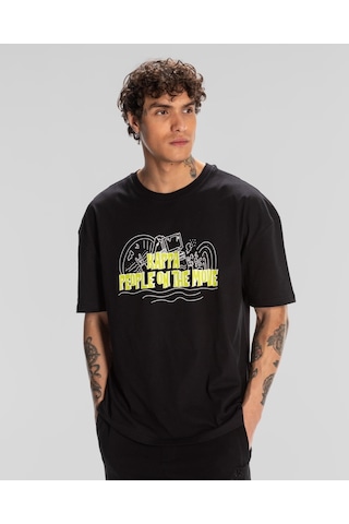 Kappa Logo Fred Erkek T-shirt-siyah Siyah