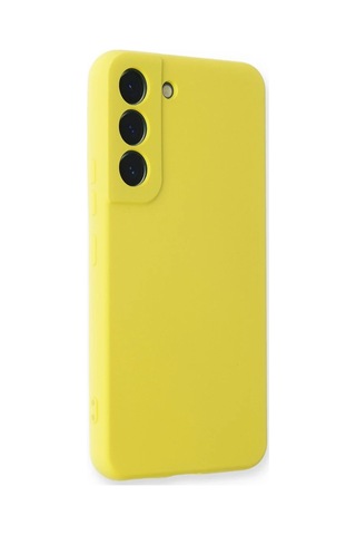 Samsung Uyumlu Galaxy S22 Plus Kılıf Nano İçi Kadife Silikon - Sarı Aklby-bsva58 standart