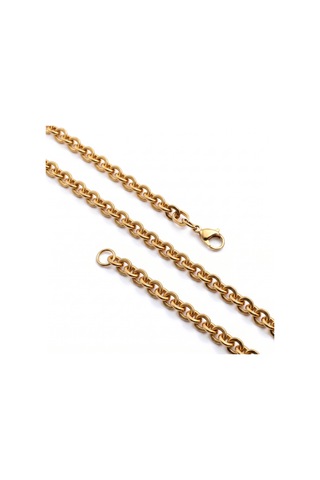 Beycen Aksesuar Mariner Zincir Erkek Çelik Kolye 6mm 55cm Gold 3902eck045 Çok Renkli