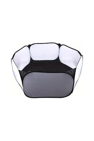 Elmpaly Siyah 1 Adat Katlanır Taşınabilir Küçük Hayvan Çiti Nefes Alabilir Temizlenmesi Kolay