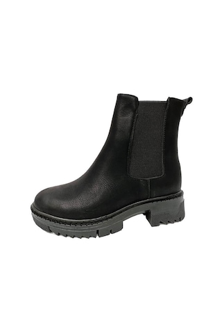 Fix 6011 Yağlı Deri Trend Fashion Kadın Bot Siyah