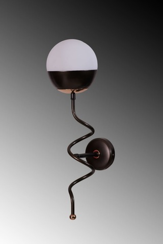 Luzarana Stella Gold-eskitme Metal Gövde Beyaz Camlı Tasarım Lüx Aplik Eskitme