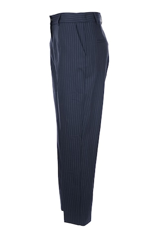 Unique Mode Minimalist Çizgili Midi Kadın Pantolon - Yüksek Bel Lacivert