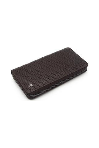 Pierre Cardin Kahve Örgü Unisex Deri Cüzdanı 11056 Kahverengi