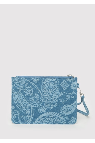 Mavi - Desenli Denim El Çantası 1913944-82050