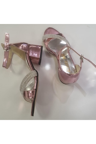 Gala Önü Çapraz Çocuk Topuklu Ayk Pembe