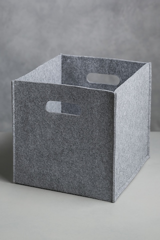 Yunusoğlu Home Çok Amaçlı Kullanım Keçe Organizer Dolap İçi Düzenleyici Saklama Kutusu Sepet Gri