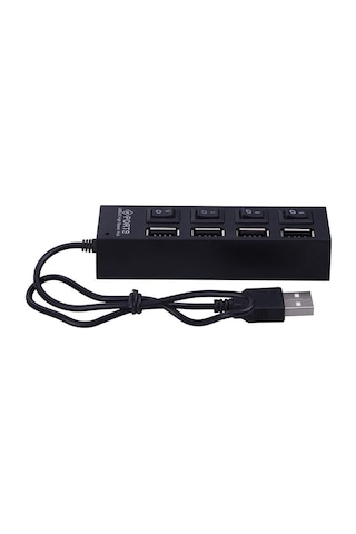 SPEEDUF 4 Port Usb 2.0 Hub Çoğaltıcı Çoklayıcı Switch Işıklı Anah