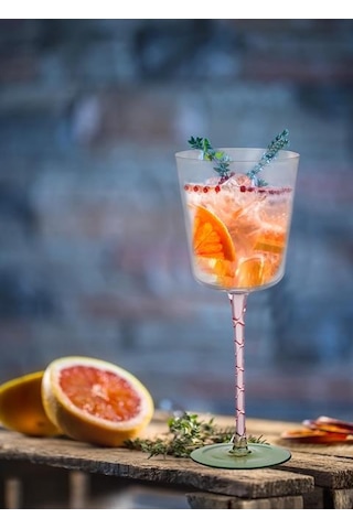 The Mia Pembe&yeşil Kadeh 350 Ml-6'lı Renkli