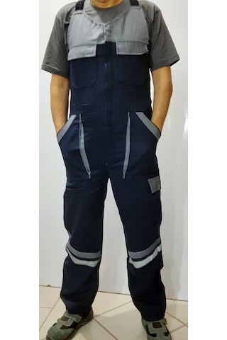 Askılı Tulum Lacivert & Gri